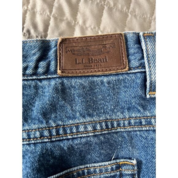 L.L.Bean Womens Double L Relaxed Fit Jeans Size 16WPetite Blue Denim Cotton Poly - Picture 6 of 12